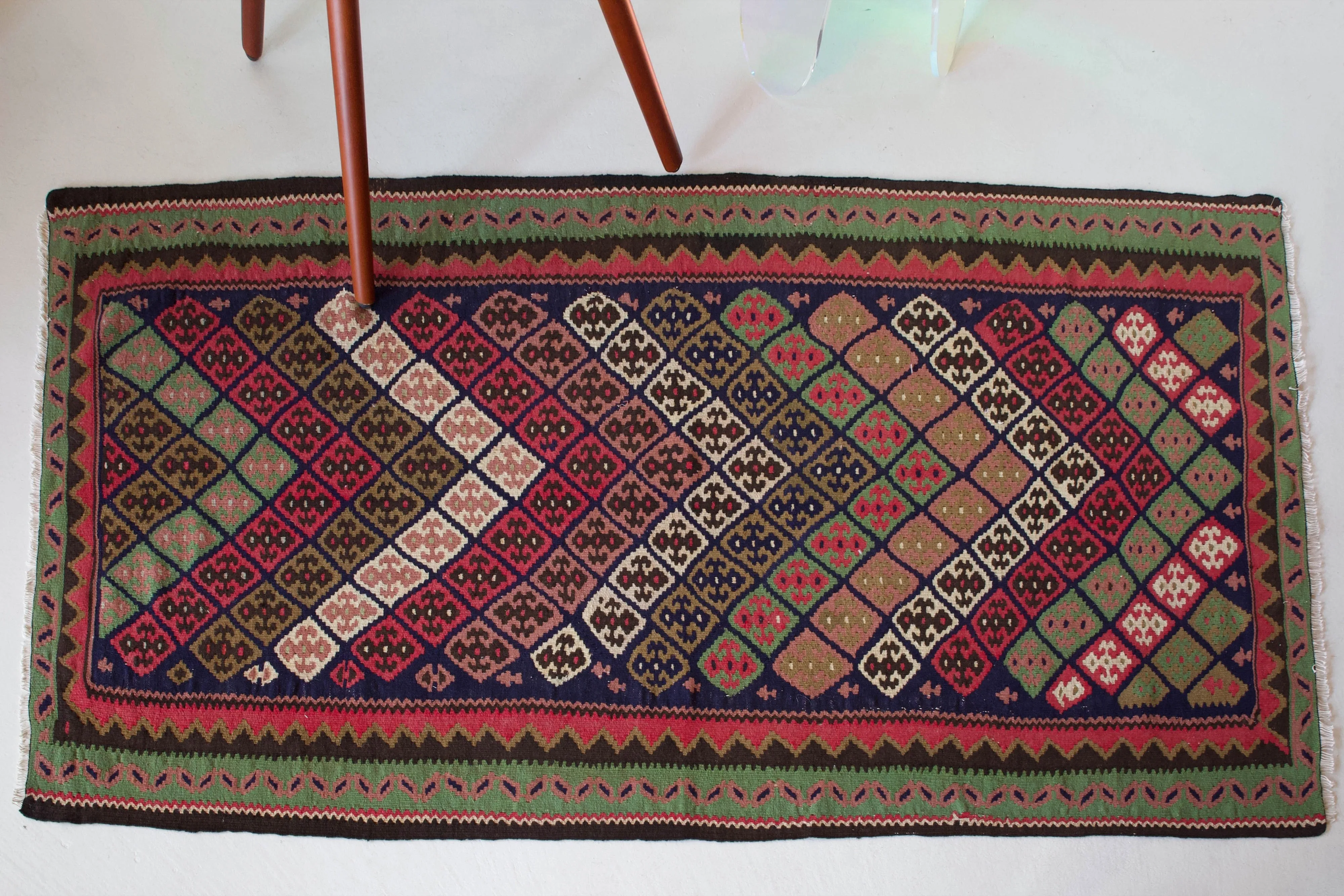 Vintage eastern Anatolian Kilim Rug 3'4"x6'