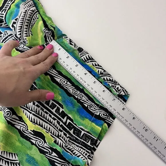 Vintage Shorts Womens Large High Rise Pleated Silk 80s 90s Coastal Retro Funky