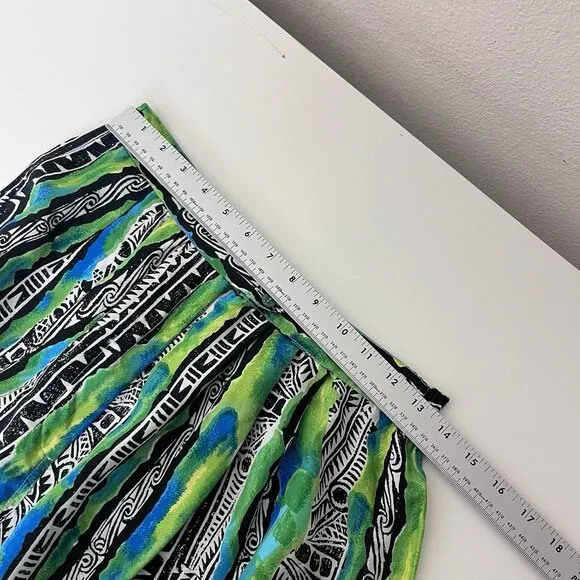 Vintage Shorts Womens Large High Rise Pleated Silk 80s 90s Coastal Retro Funky