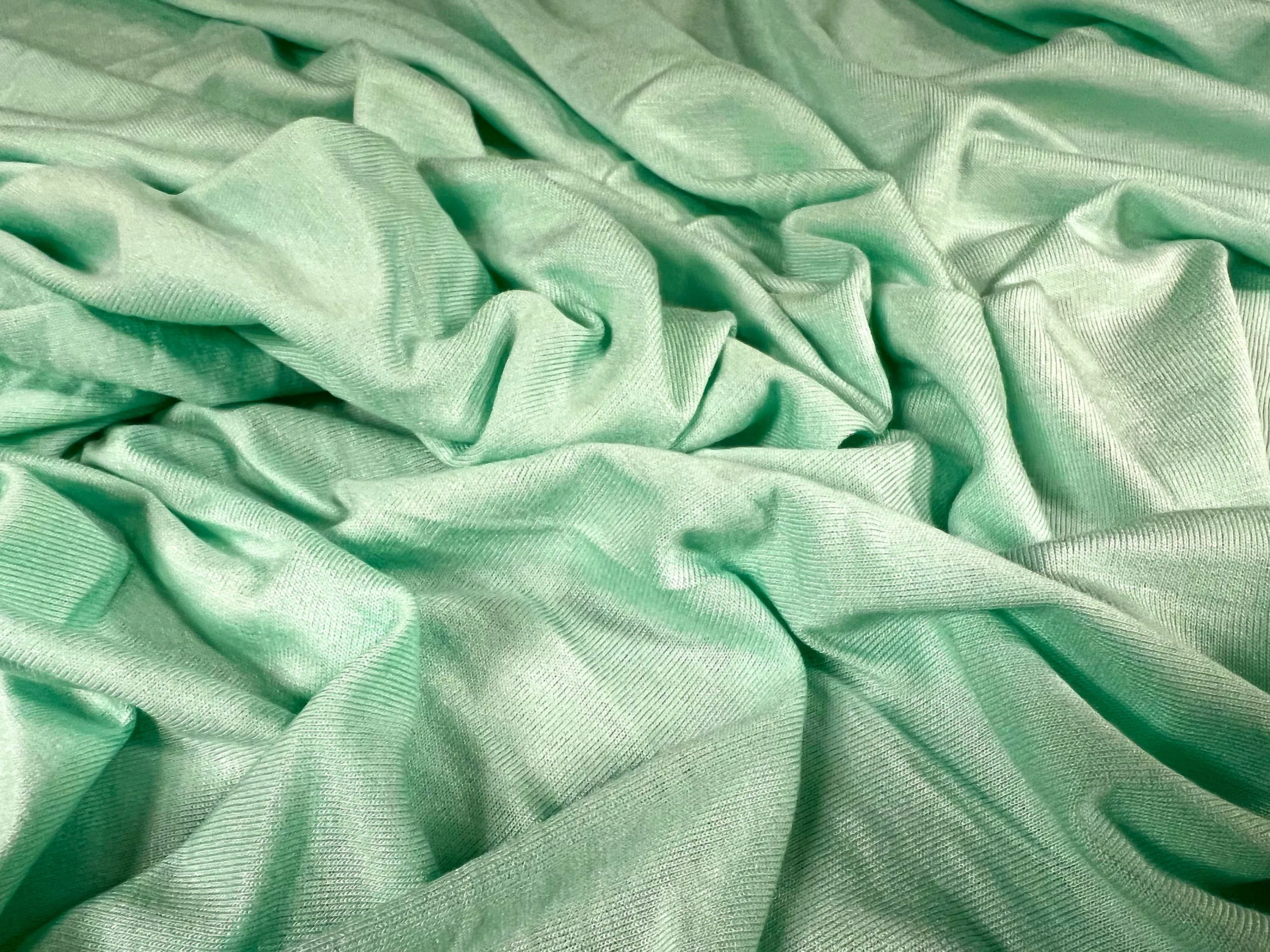 Viscose Spandex stretch single jersey fabric, per metre - plain - mint green