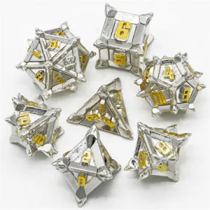 Warrior's Flail: Holy - Metal RPG Dice Set