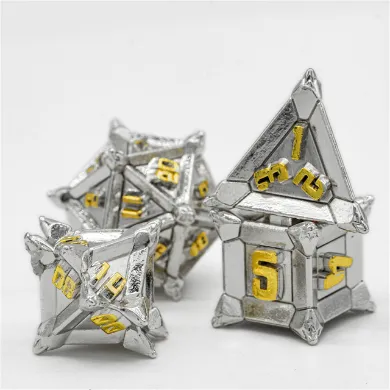 Warrior's Flail: Holy - Metal RPG Dice Set