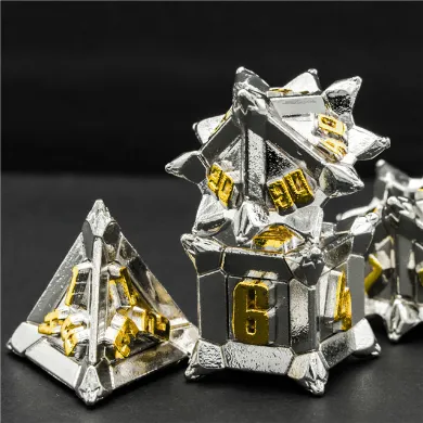 Warrior's Flail: Holy - Metal RPG Dice Set