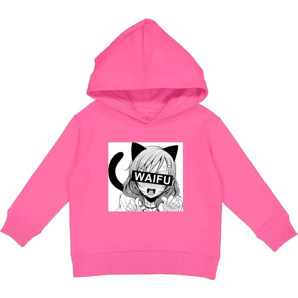 Weeb Love Waifu Kids Pullover Hoodies