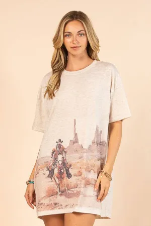 Western Cowboy T-Shirt Dress