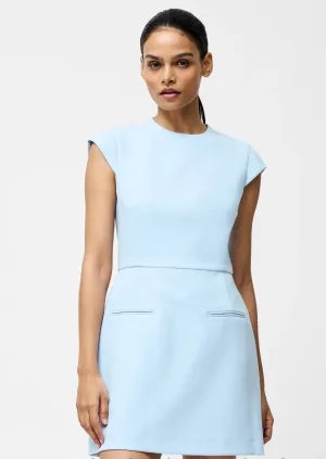 Whisper Crew Neck Dress Cashmere Blue