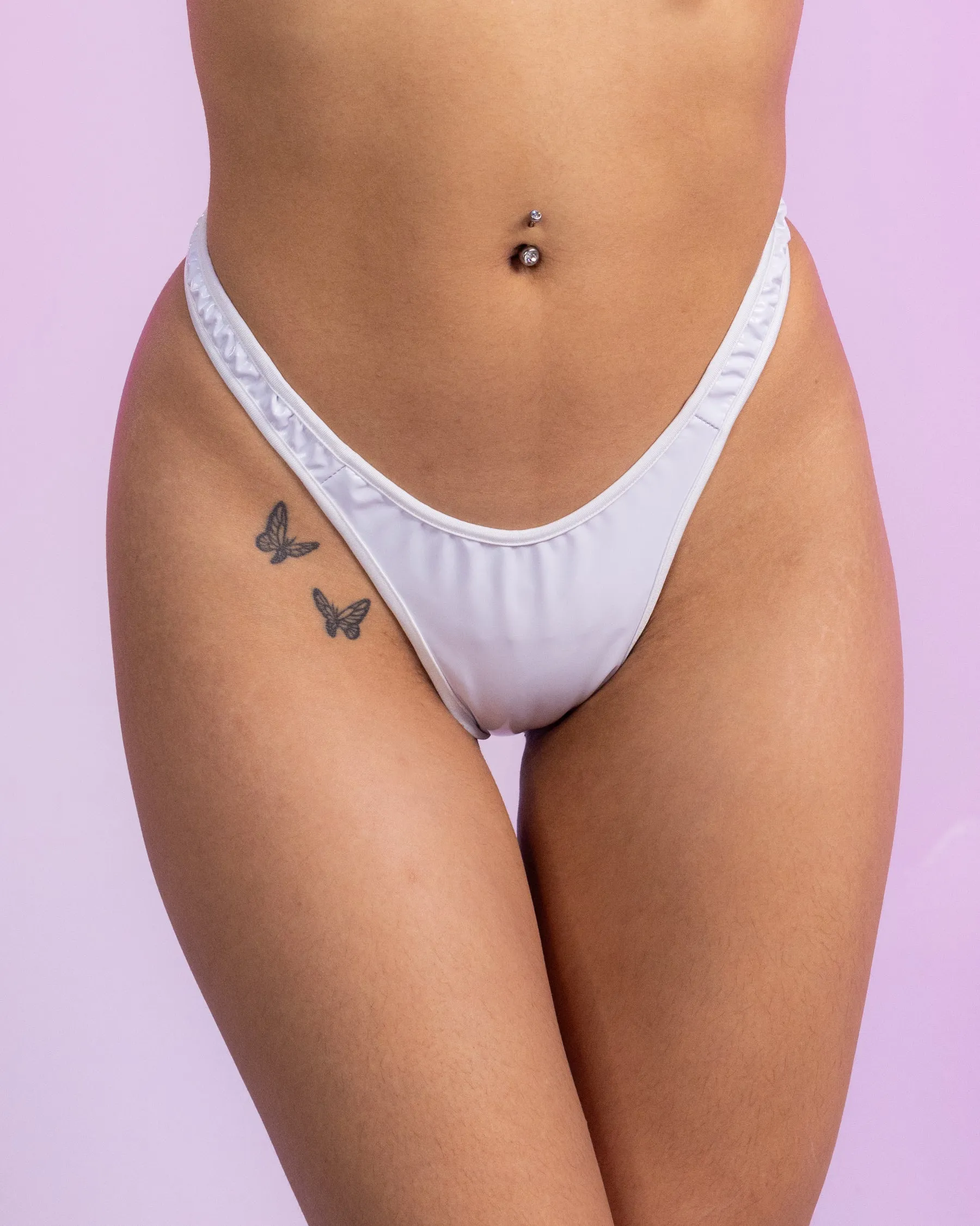 White Holo Prism Thong