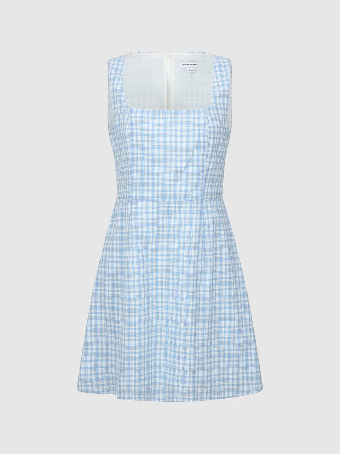 Wide Strap Plaid Dresses