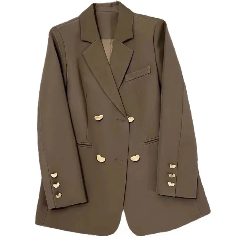 Women's Coat Long Sleeve Blazers Elegant Solid Color