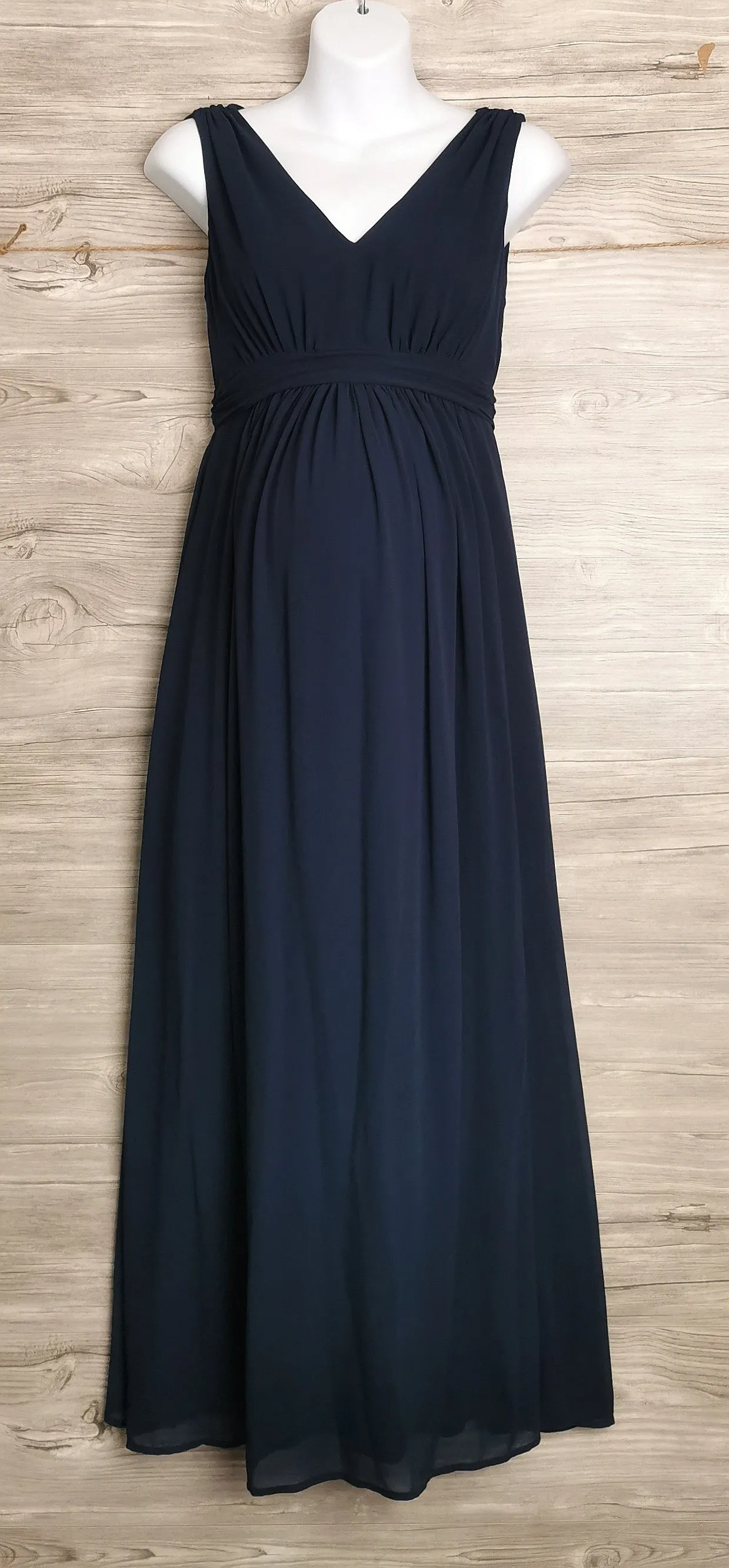 WOMENS SIZE XS - STORK & BABE, Navy Blue Maternity Gown B45