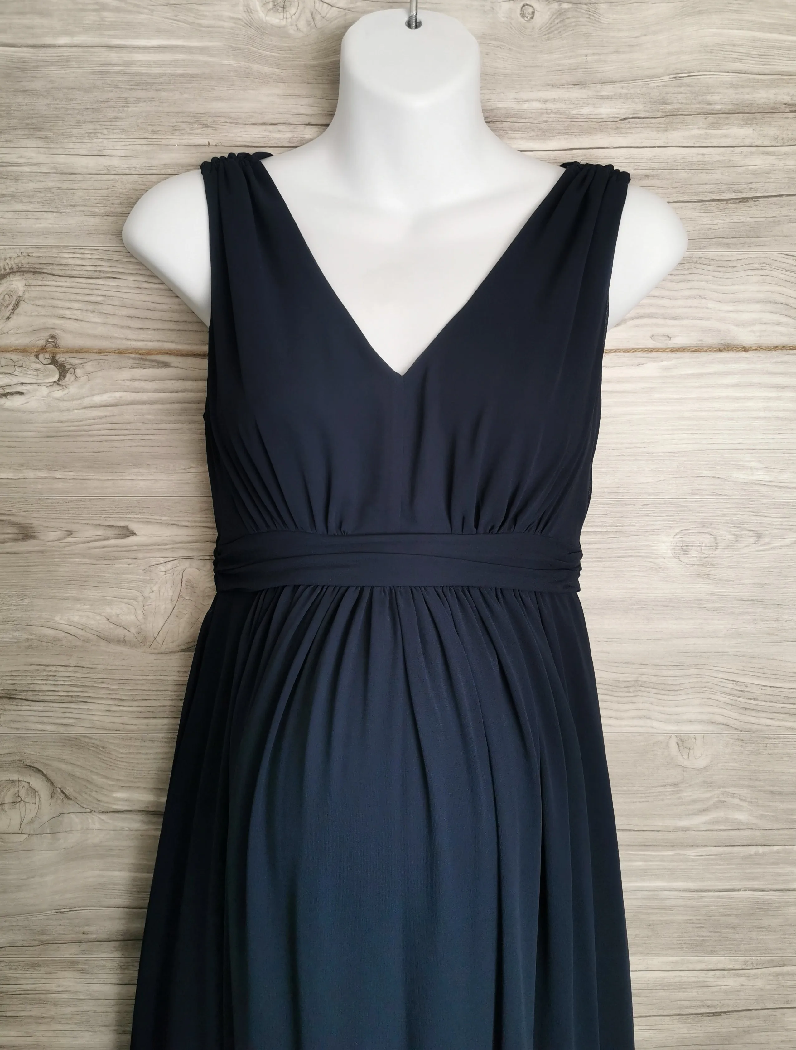 WOMENS SIZE XS - STORK & BABE, Navy Blue Maternity Gown B45