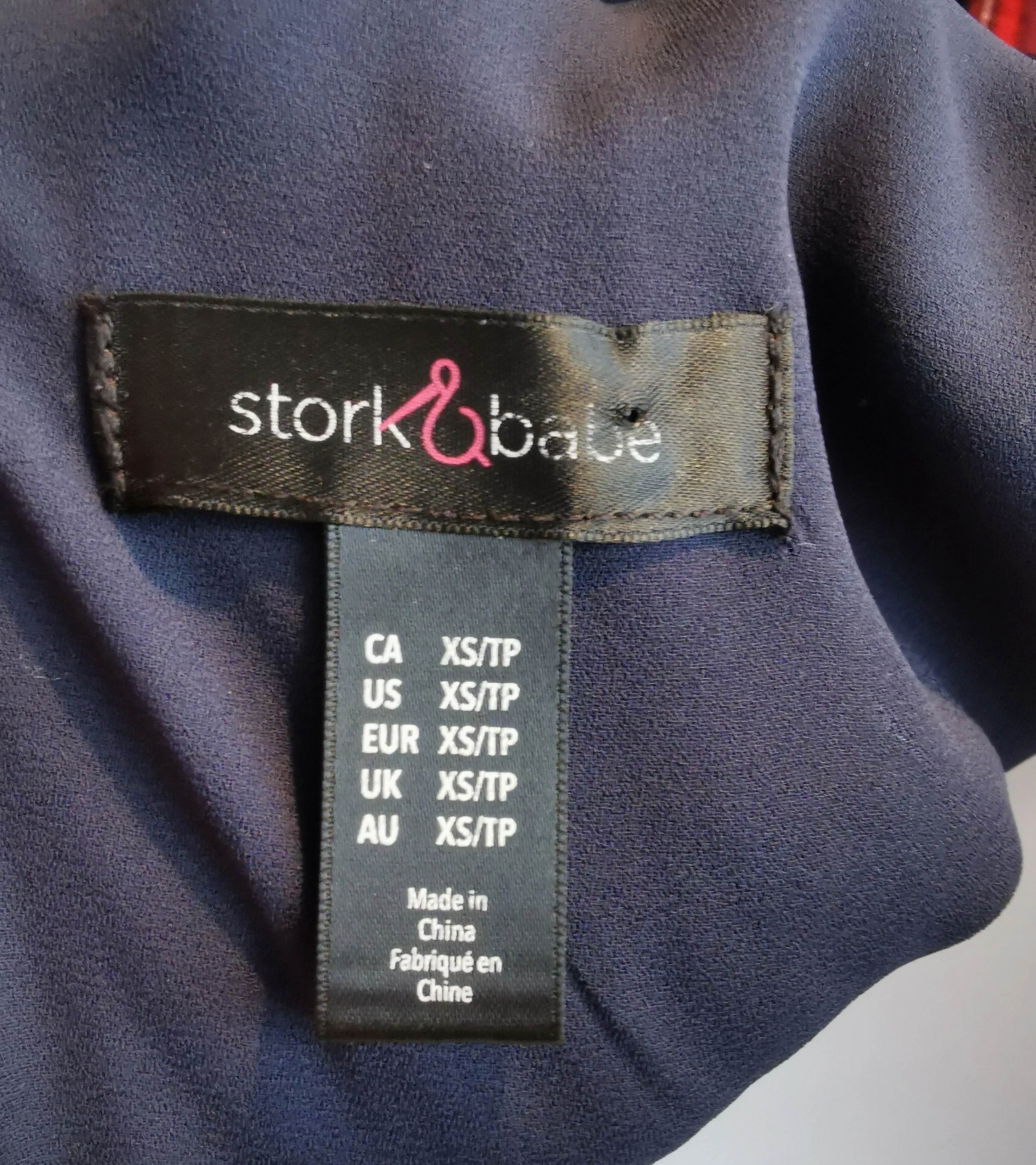 WOMENS SIZE XS - STORK & BABE, Navy Blue Maternity Gown B45