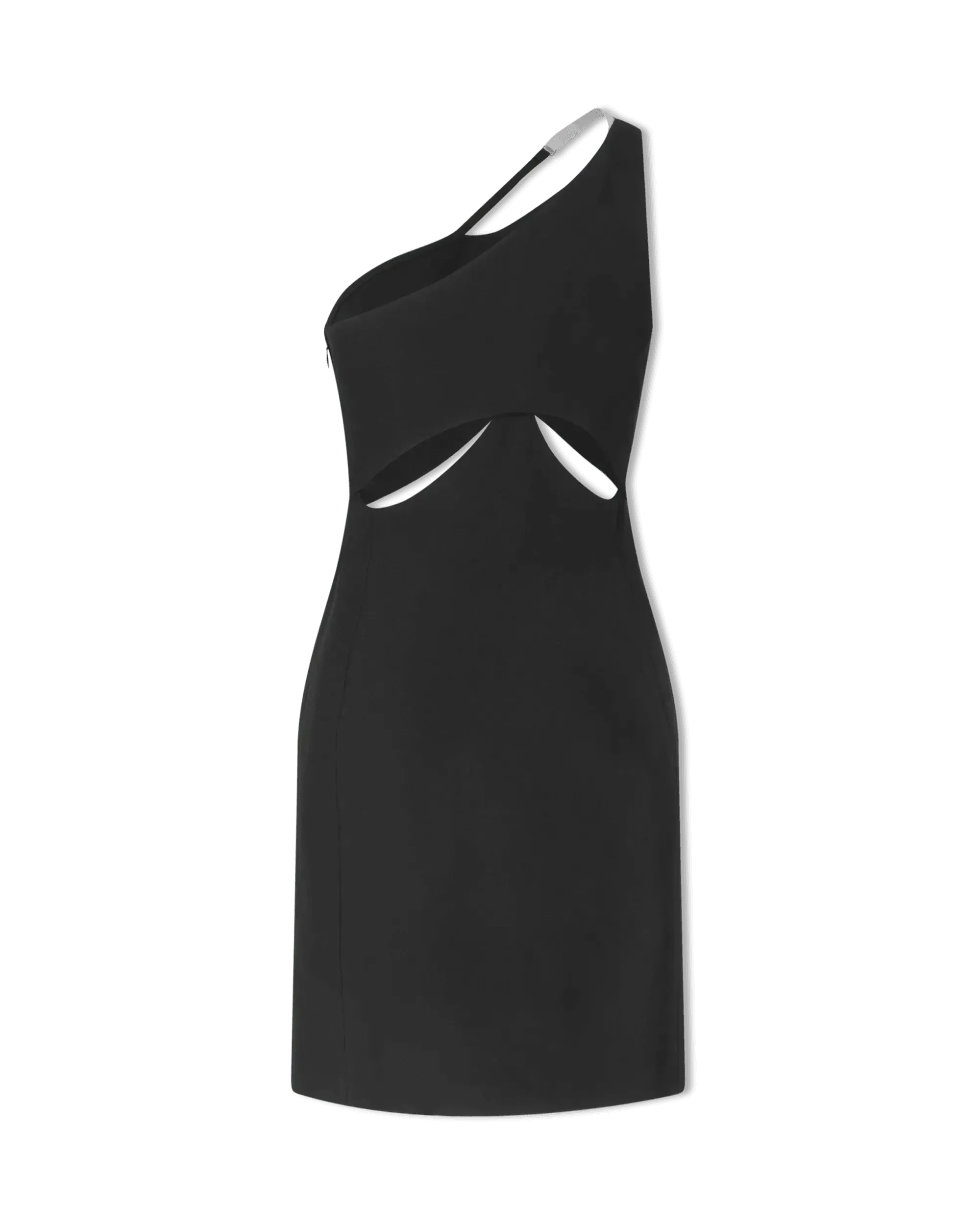 Woven Cady Stretch Asymmetric Dress