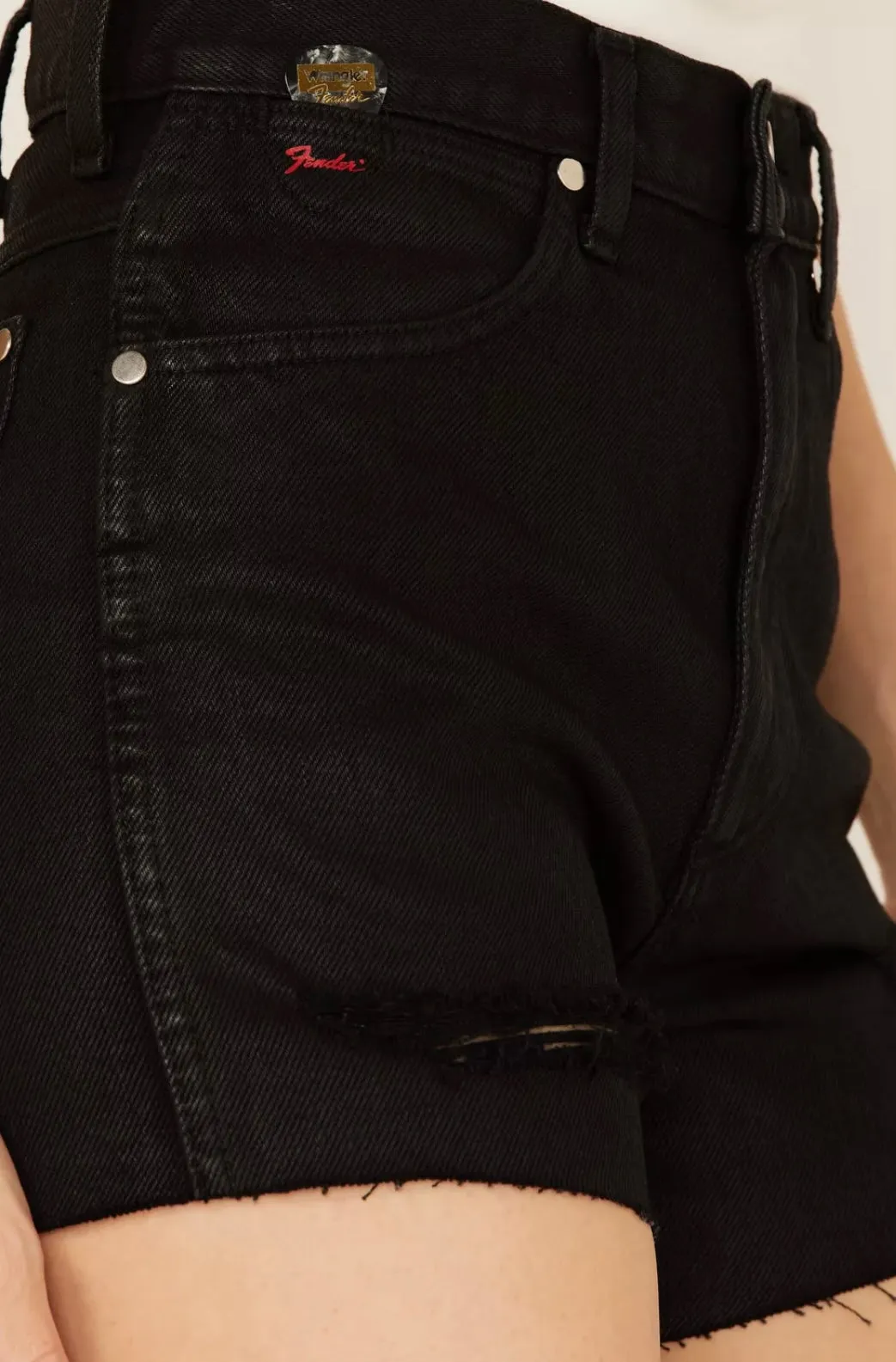 WRANGLER X FENDER WOMEN'S HIGH RISE FESTIVAL SHORTS