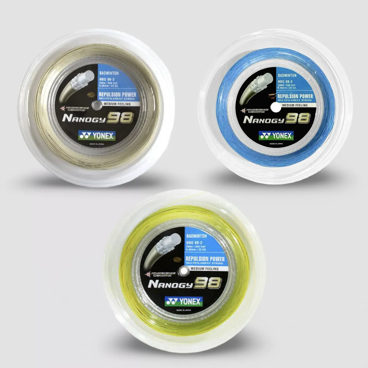 YONEX Nanogy 98 Badminton String (200m Coil)